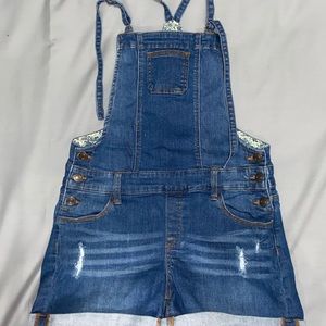 Jean Short Overalls